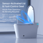 Toilettes intelligentes automatiques MLI modèle 609 — Couvercle à détection automatique, lavage instantané, séchage à l'air chaud, conception monobloc – Image 8