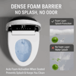 MLI Automatique Toilettes intelligentes Modèle 617 — Détection automatique du couvercle, lavage instantané, séchage à l'air chaud, conception monobloc – Image 15