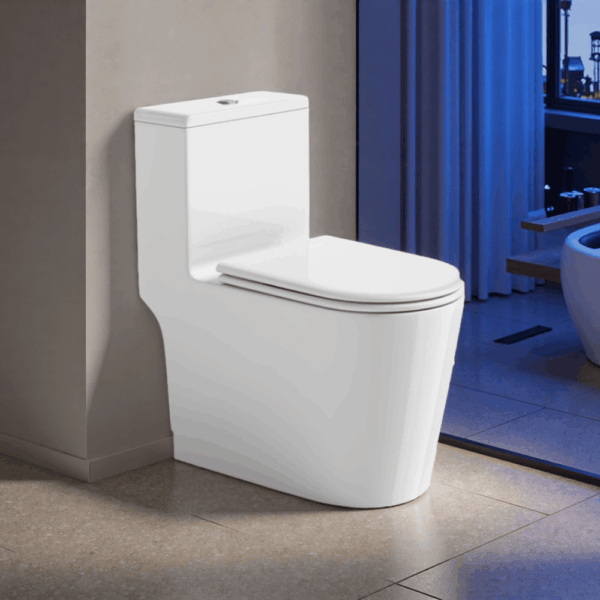 MLI Siphonic Toilet Model B9159 — 5-Stage Cyclone Flush, 360° Vortex Flush, Frameless Design