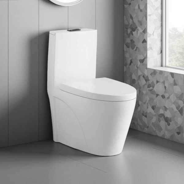 MLI Siphonic Toilet Model B983 — Silent Drainage, Anti-Splash Design, Fully Glazed Trapway