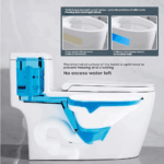 MLI Siphonic Toilet Model B9159 — 5-Stage Cyclone Flush, 360° Vortex Flush, Frameless Design - Image 8