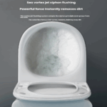 MLI Siphonic Toilet Model B9159 — 5-Stage Cyclone Flush, 360° Vortex Flush, Frameless Design - Image 4